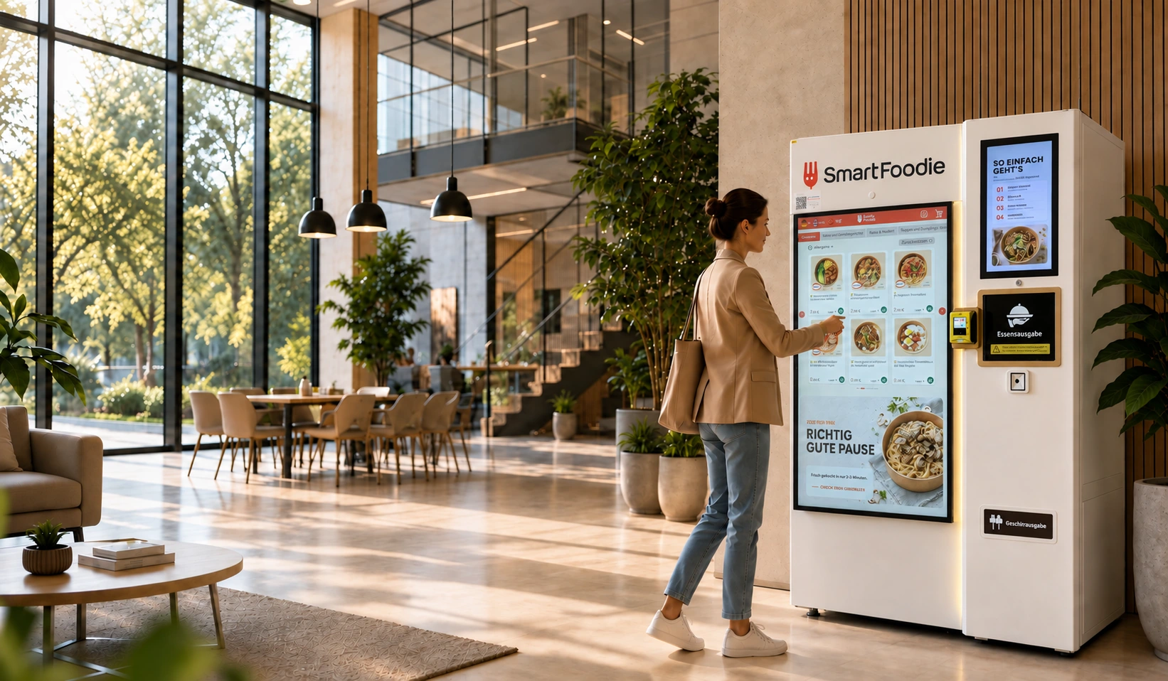 SmartFoodie Mini-Kantine an einem modernen Unternehmensstandort