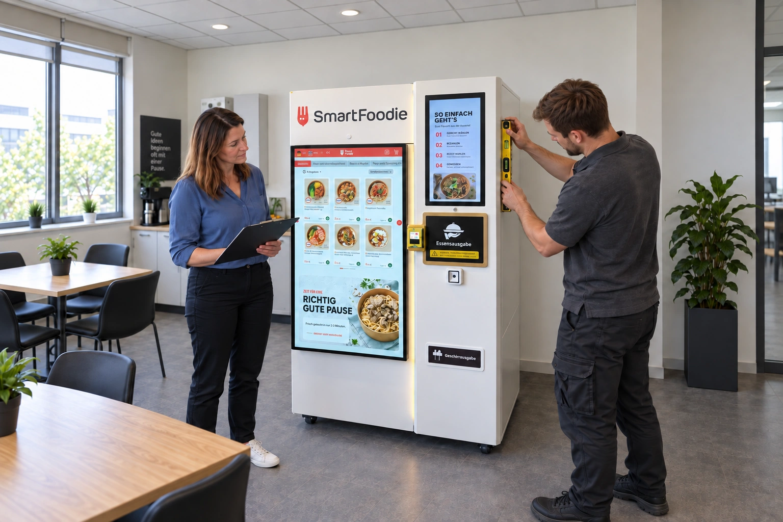 Vorbereitung und Einrichtung eines SmartFoodie Automaten am Standort