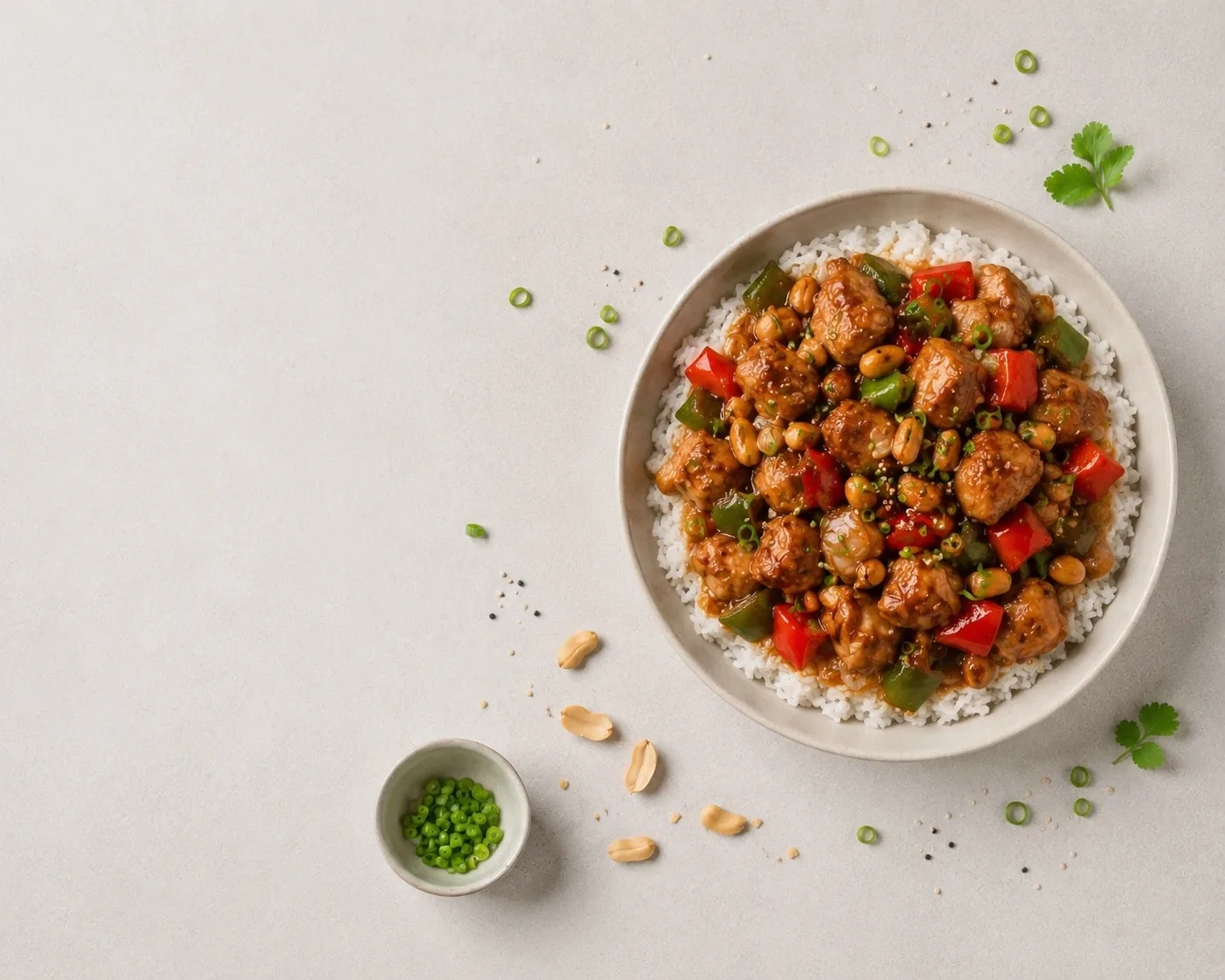 Reisgericht mit Hähnchen und Gemüse