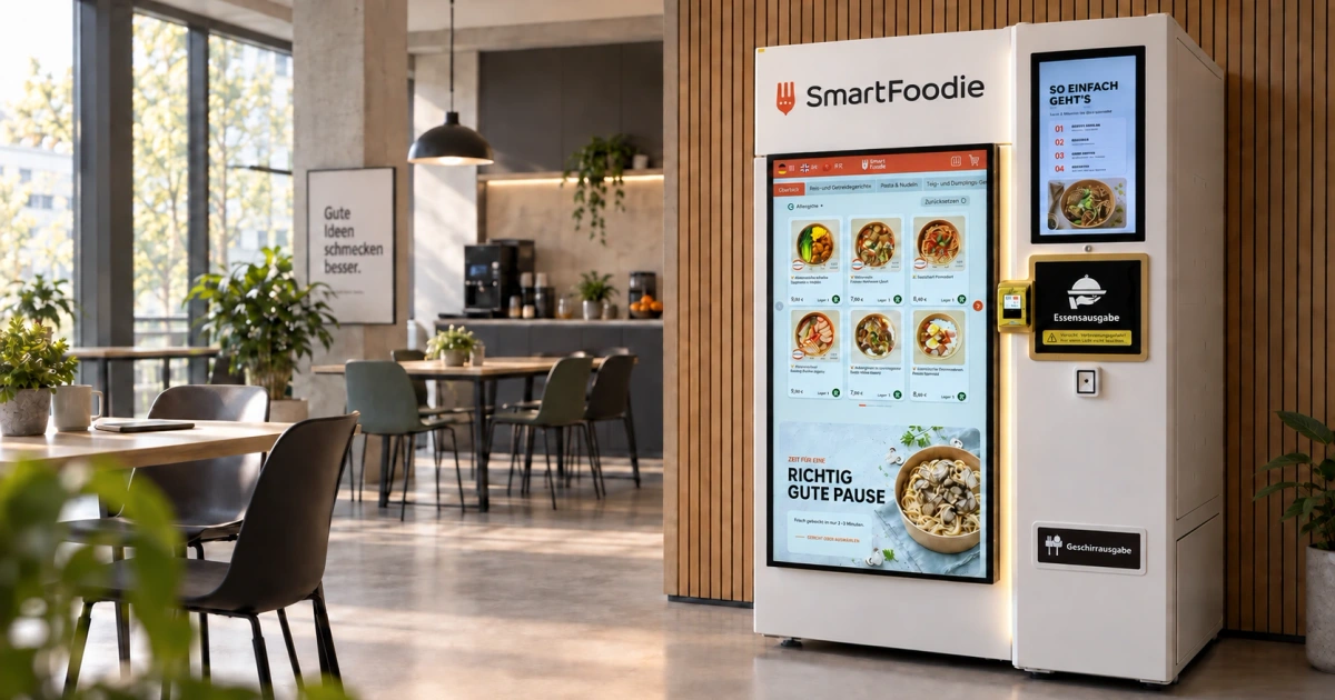 SmartFoodie Foodautomat an einem Unternehmensstandort